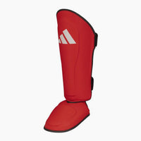 Scheenbeschermers met voetbescherming Adidas Pro Kickboksen WAKO Rood-wit 
