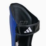 Scheenbeschermers met voetbescherming Adidas Pro Kickboksen WAKO Blauw-wit 
