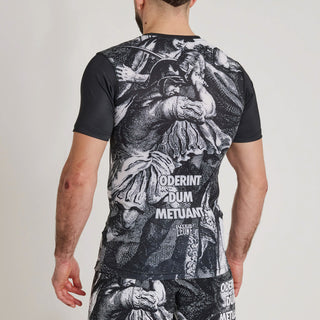 Rashguard Leone IUTER Barbed Wire AB06IU Zwart-Combat Arena