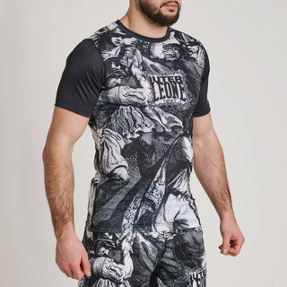 Rashguard Leone IUTER Barbed Wire AB06IU Zwart-Combat Arena