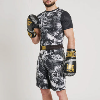 Rashguard Leone IUTER Barbed Wire AB06IU Zwart-Combat Arena
