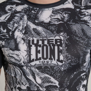 Rashguard Leone IUTER Barbed Wire AB06IU Zwart-Combat Arena