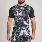 Rashguard Leone IUTER Barbed Wire AB06IU Zwart-Combat Arena