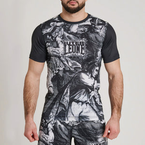 Rashguard Leone IUTER Barbed Wire AB06IU Nero-Combat Arena