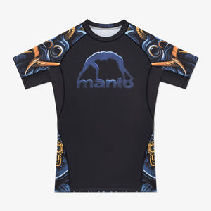 Rashguard Manto Barong korte mouwen Zwart-Combat Arena