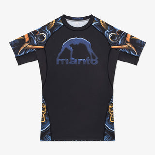 Rashguard Manto Barong korte mouwen Zwart-Combat Arena