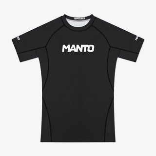 Rashguard Manto Logo Dubbele korte mouwen Zwart-Combat Arena