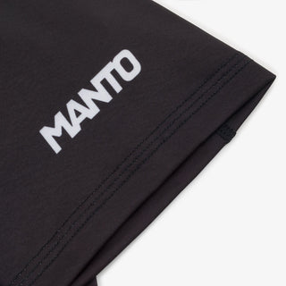 Rashguard Manto Logo Dubbele korte mouwen Zwart-Combat Arena
