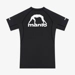 Rashguard Manto Logo Dubbele korte mouwen Zwart-Combat Arena