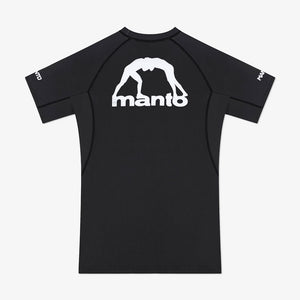 Rashguard Manto Logo Dual maniche corte Nero-Combat Arena