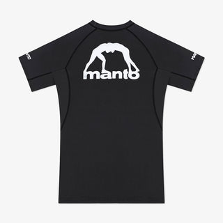 Rashguard Manto Logo Dubbele korte mouwen Zwart-Combat Arena