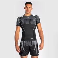 Rashguard Venum Adrenaline korte mouwen Zwart-grijs-Combat Arena