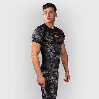 Rashguard Venum Matupa korte mouwen Zwart-grijs-Combat Arena