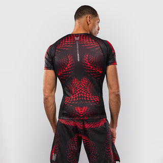 Rashguard Venum Matupa korte mouwen Zwart-rood-Combat Arena