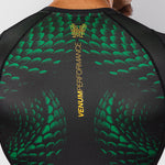 Rashguard Venum Matupa korte mouwen Zwart-groen-Combat Arena