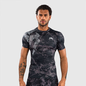 Rashguard Venum Rage & Workout korte mouwen Zwart-grijs-Combat Arena