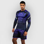 Rashguard Venum Tekken 8 Kazuya lange mouwen Zwart-paars-Combat Arena