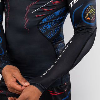 Rashguard Venum Tekken 8 Yoshimitsu maniche lunghe Nero-arancione-Combat Arena
