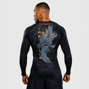 Rashguard Venum Thunder Dragon maniche lunghe Nero-Combat Arena