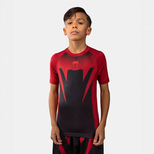 Rashguard Kind Venum Attack korte mouwen Zwart-rood-Combat Arena