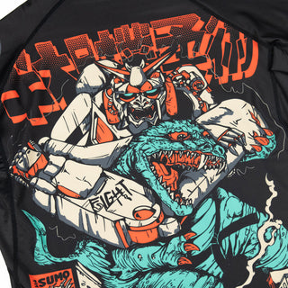 Rashguard Half Sumo Kaiju tegen Mecha 
