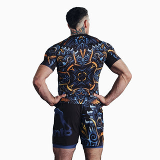 Rashguard Manto Barong korte mouwen Zwart 