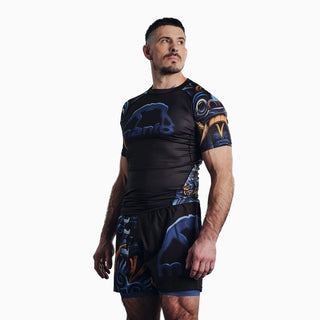 Rashguard Manto Barong korte mouwen Zwart 