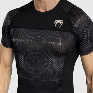 Rashguard Venum G-Fit Air korte mouwen Zwart-zand