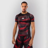 Rashguard Venum Matupa korte mouwen Zwart-rood 