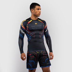 Rashguard Venum Tekken 8 Yoshimitsu lange mouwen Zwart-oranje 