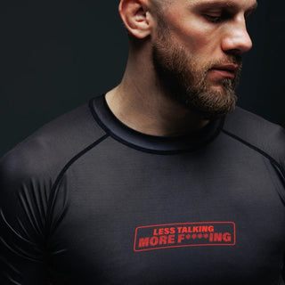 Rashguard Manto Fighting korte mouwen Zwart 