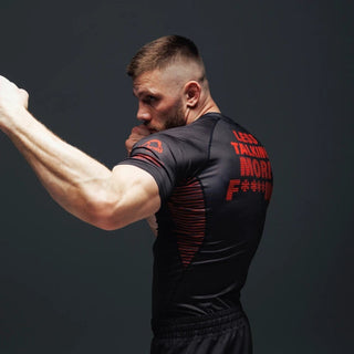 Rashguard Manto Fighting korte mouwen Zwart 