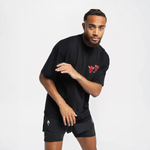 T-shirt Boxraw Death Before Dishonor Oversize Nero-Combat Arena
