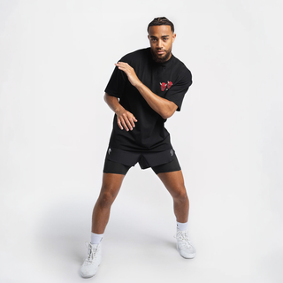 T-shirt Boxraw Death Before Dishonor Oversize Nero-Combat Arena