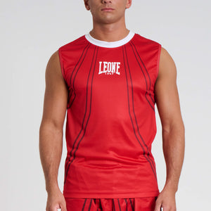 T-shirt techniek zonder mouwen WAKO Leone AB995 Rood-Combat Arena