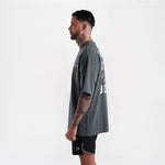 T-shirt Boxraw We Don't Play Boxing Oversize Grijs-roze 