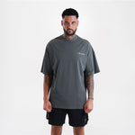 T-shirt Boxraw We Don't Play Boxing Oversize Grijs-roze 