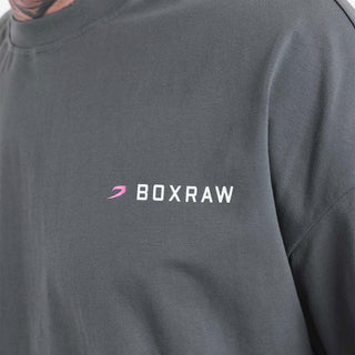 T-shirt Boxraw We Don't Play Boxing Oversize Grijs-roze 