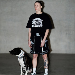 T-shirt oversize Manto Treasure Zone Zwart 