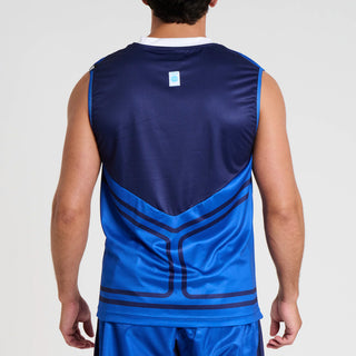 T-shirt mouwloze techniek WAKO Leone AB995 Blauw 