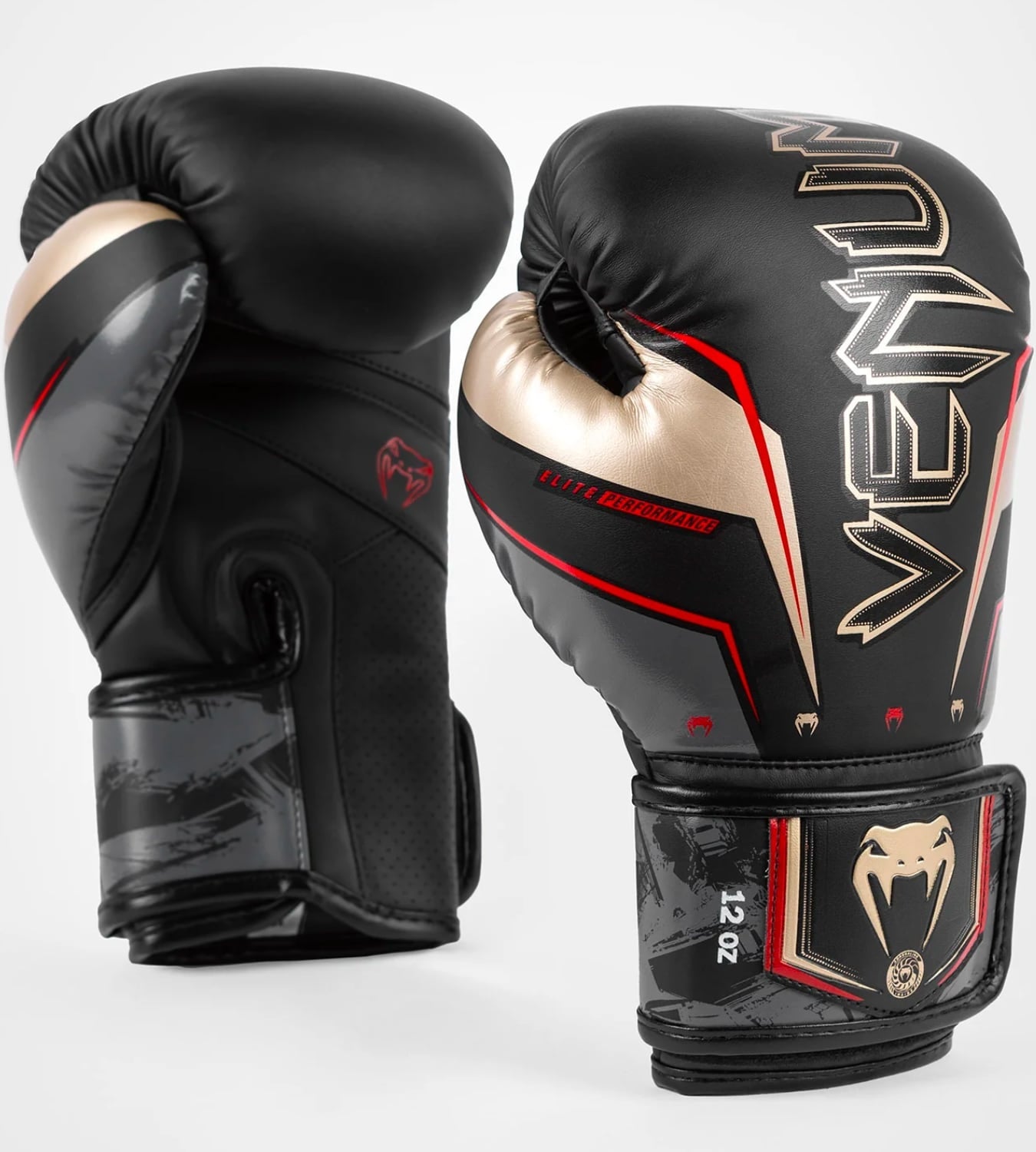 Venum, Elite Evo bokshandschoenen, uniseks, volwassenen, 44 ml, zwart/zwart