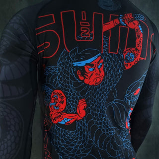 Rashguard Half Sumo Black Mamba Neon lange mouwen 