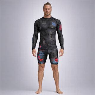 Rashguard Half Sumo Black Mamba Neon lange mouwen 